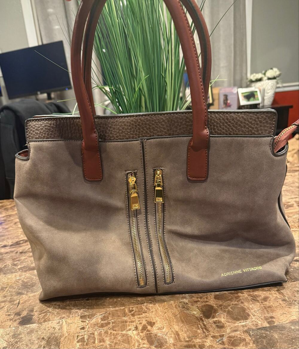 Adrienne Vittadini Bag Suede Classic Purse